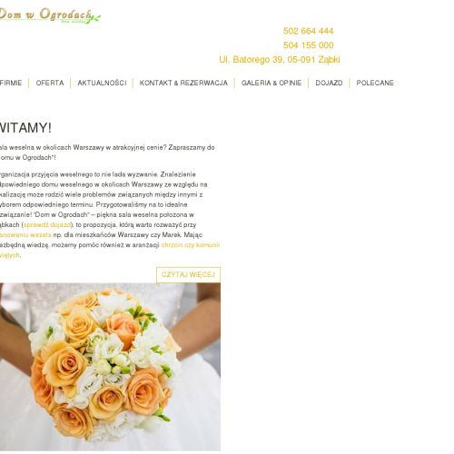 Sala weselna cena w Kobyłce