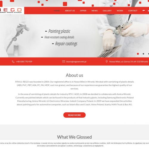 Lakierowanie detali do pralek