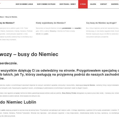 Busy do niemiec w Kielcach