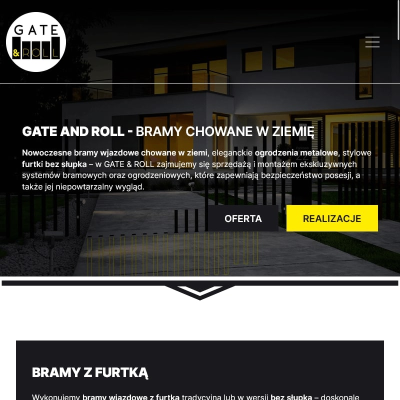 Brama wjazdowa chowana w ziemi