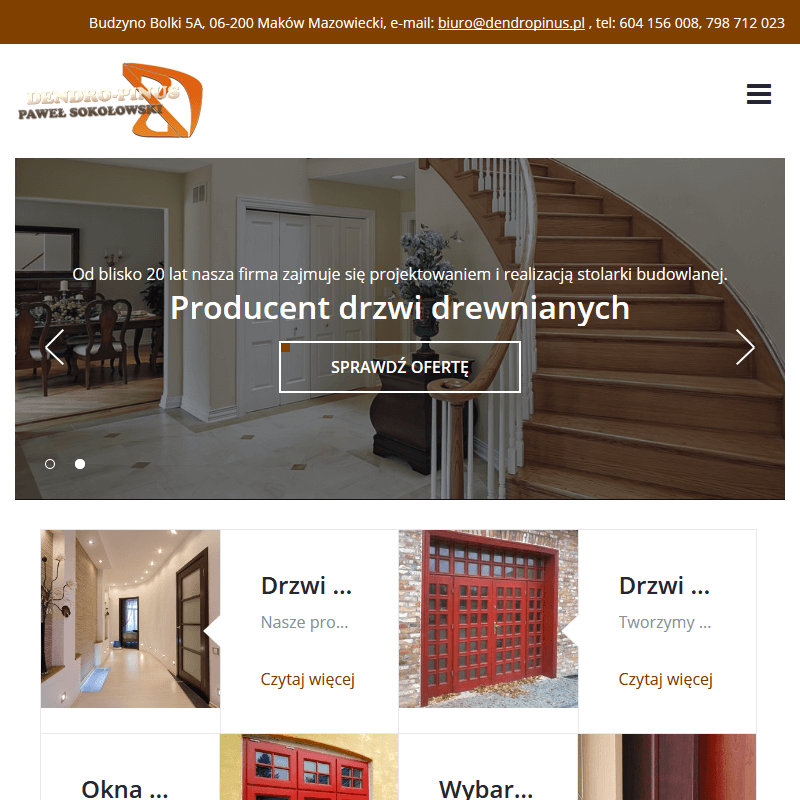 Producent drzwi drewnianych wewnętrznych