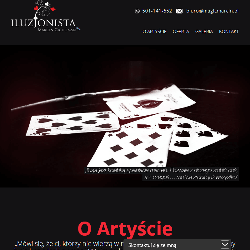 Pokaz iluzjonisty event - Warszawa
